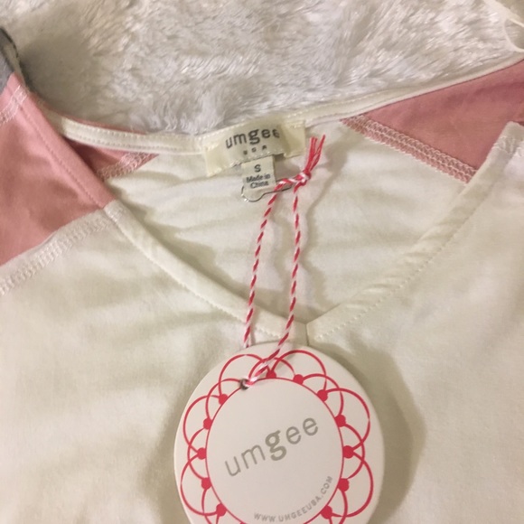 NWT Umgee Color Block Knot Short Sleeve Top - Picture 3 of 6